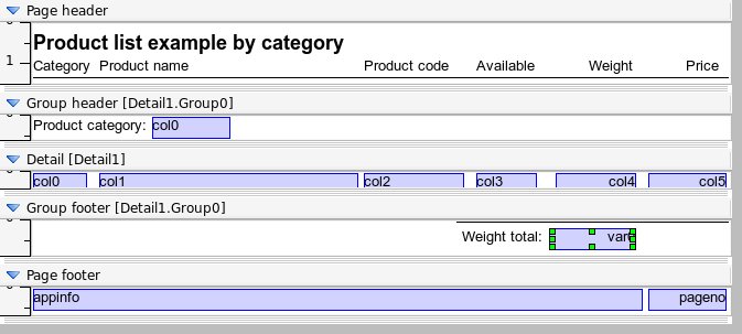 Report example with group