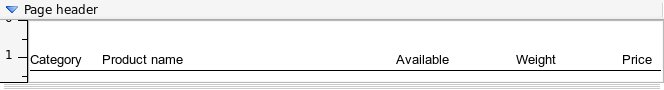 Page Header with labels and line