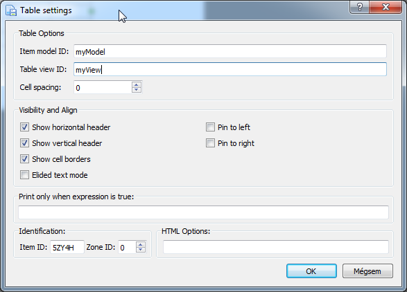 tableview dialog