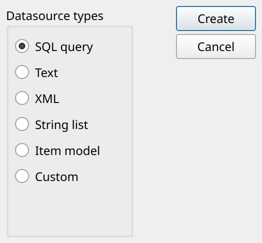 Data source type dialog
