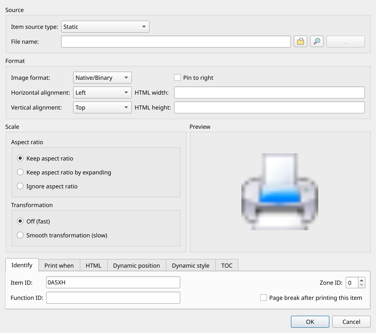 image properties
