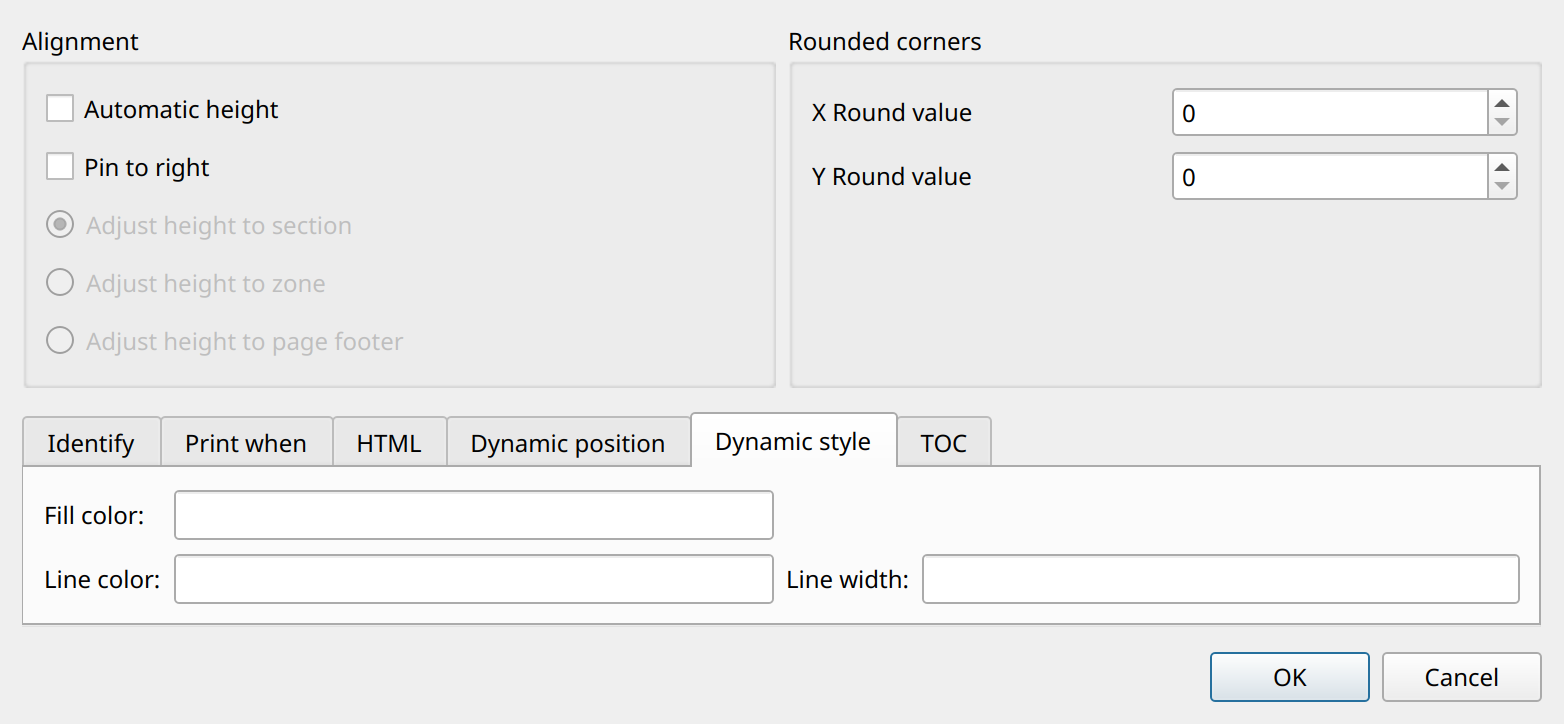 rectangle properties dynamic style